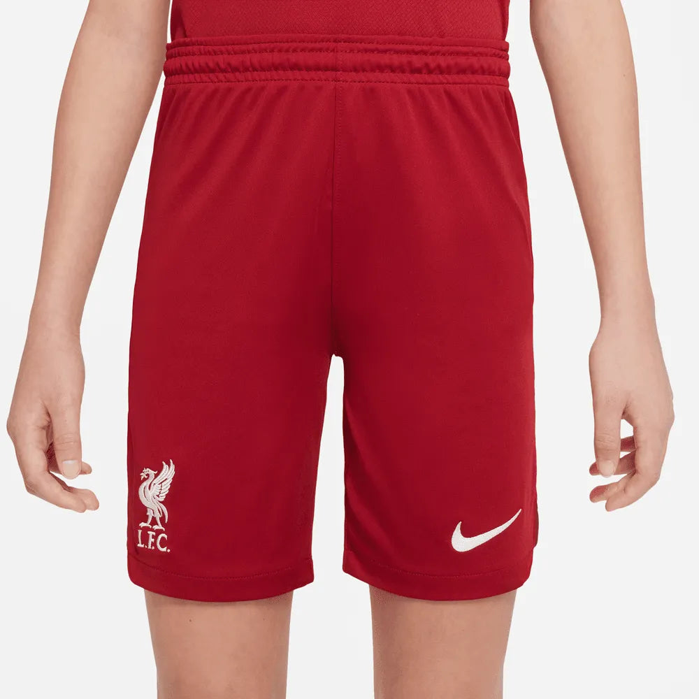 Nike 22-23 Liverpool FC Youth Home Shorts - Red-White (Front)