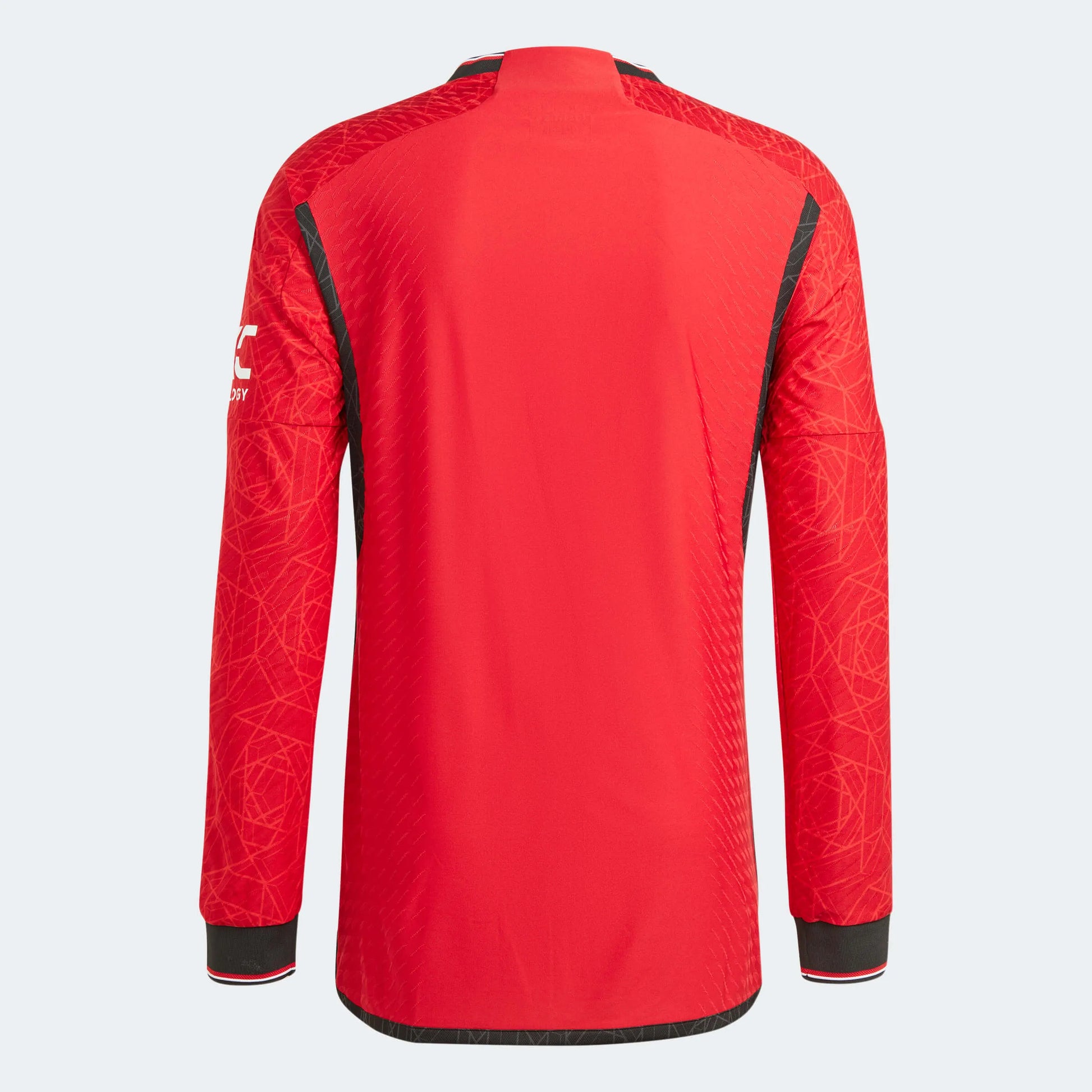 adidas 2023-24 Manchester United Men's Authentic Home Long-Sleeve Jersey (Back)