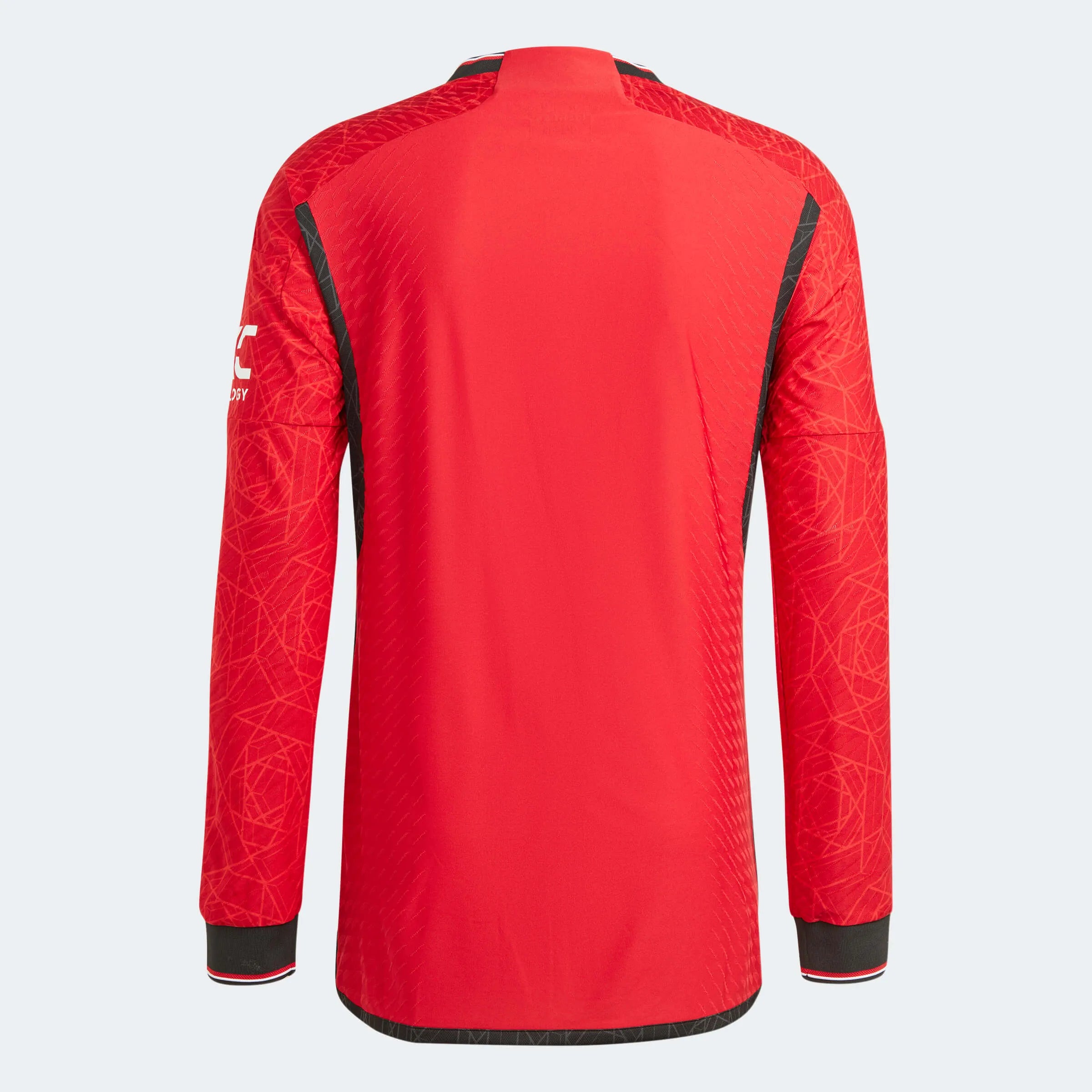 adidas 2023-24 Manchester United Men's Authentic Home Long-Sleeve Jersey (Back)