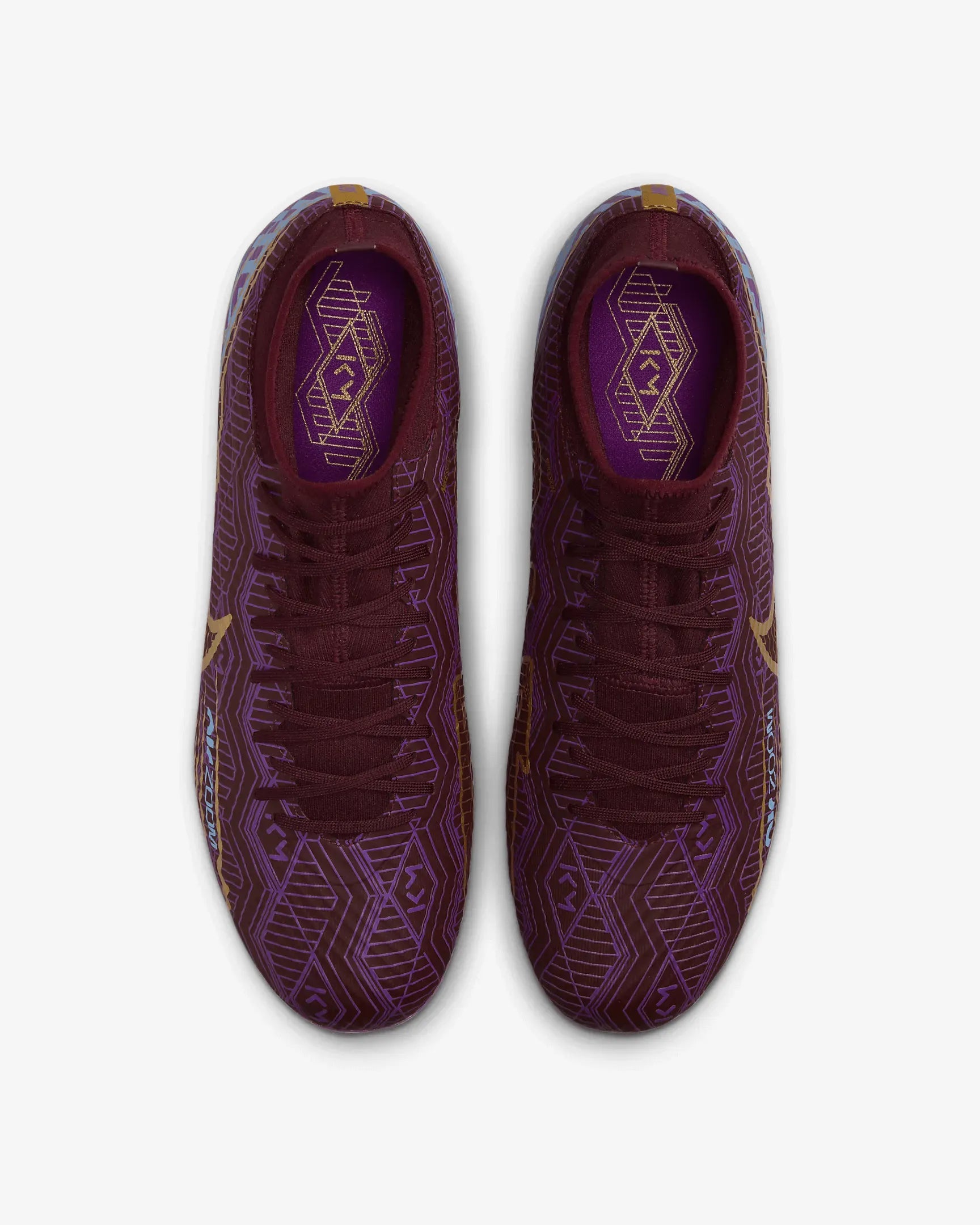 Nike Zoom Superfly 9 Academy KM FG-MG - Dark Beetroot-Gold (Pair - Top)