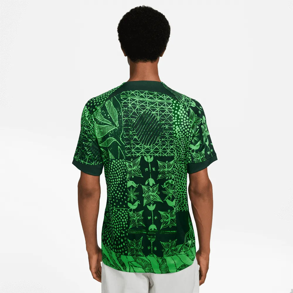 Nike 2022-23 Nigeria Home Jersey - Green Spark-Pine Green (Model - Back)