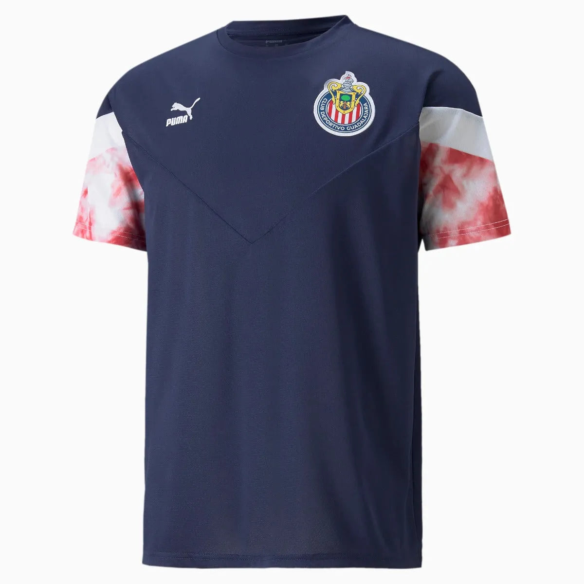 Puma 2022 Chivas Iconic MCS Tee - Navy-White-Red (Front)