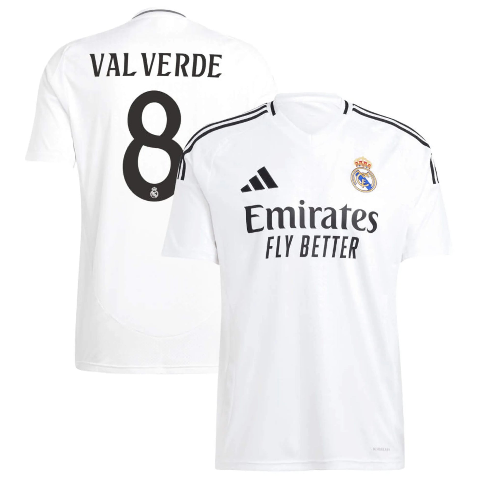 adidas 2024-25 Real Madrid Men's Stadium Home Jersey (Valverde)