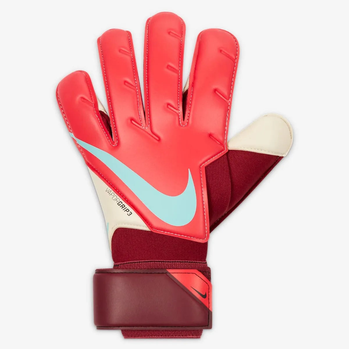 Nike Vapor Grip 3 Goalkeeper Gloves - Siren Red-Dynamic Blue (Single - Outer)