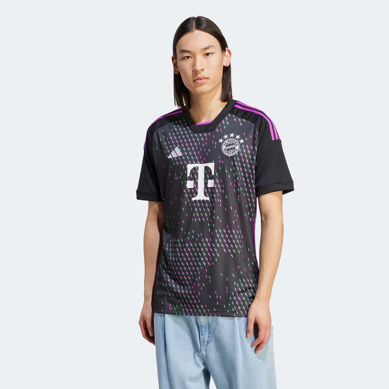 adidas 2023-24 Bayern Munich Men's Stadium Away Jersey (Model - Front)