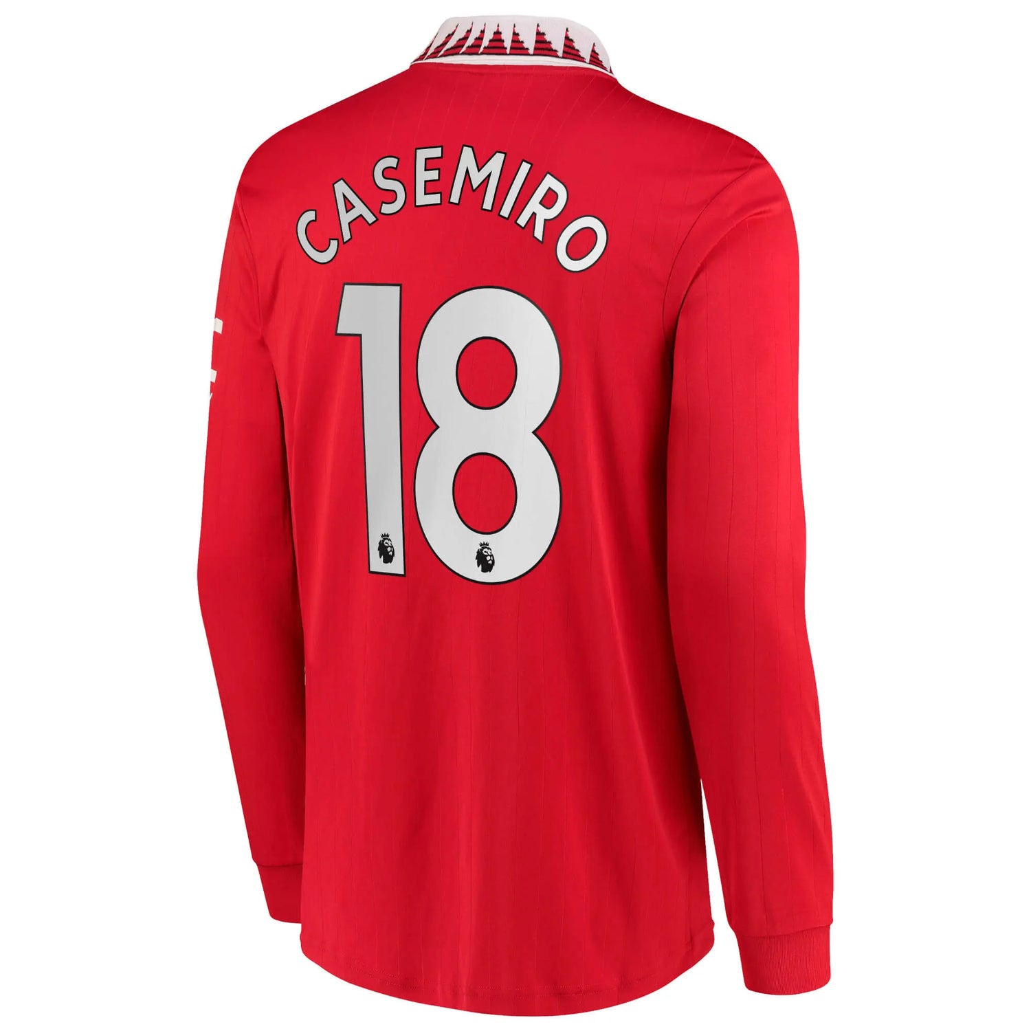 adidas 2022-23 Manchester United Home Long Sleeve Jersey - Red-White