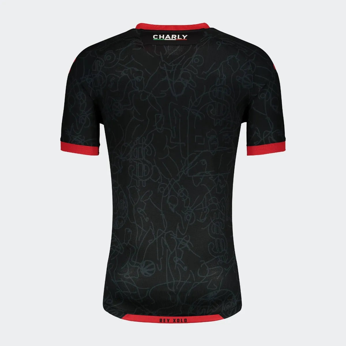 Charly 2021-22 Tijuana Third Jersey - Black-Red (Back)