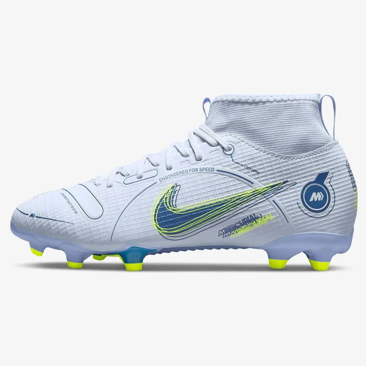 Nike JR Superfly 8 Academy FG-MG - Grey-Blue (Side 1)