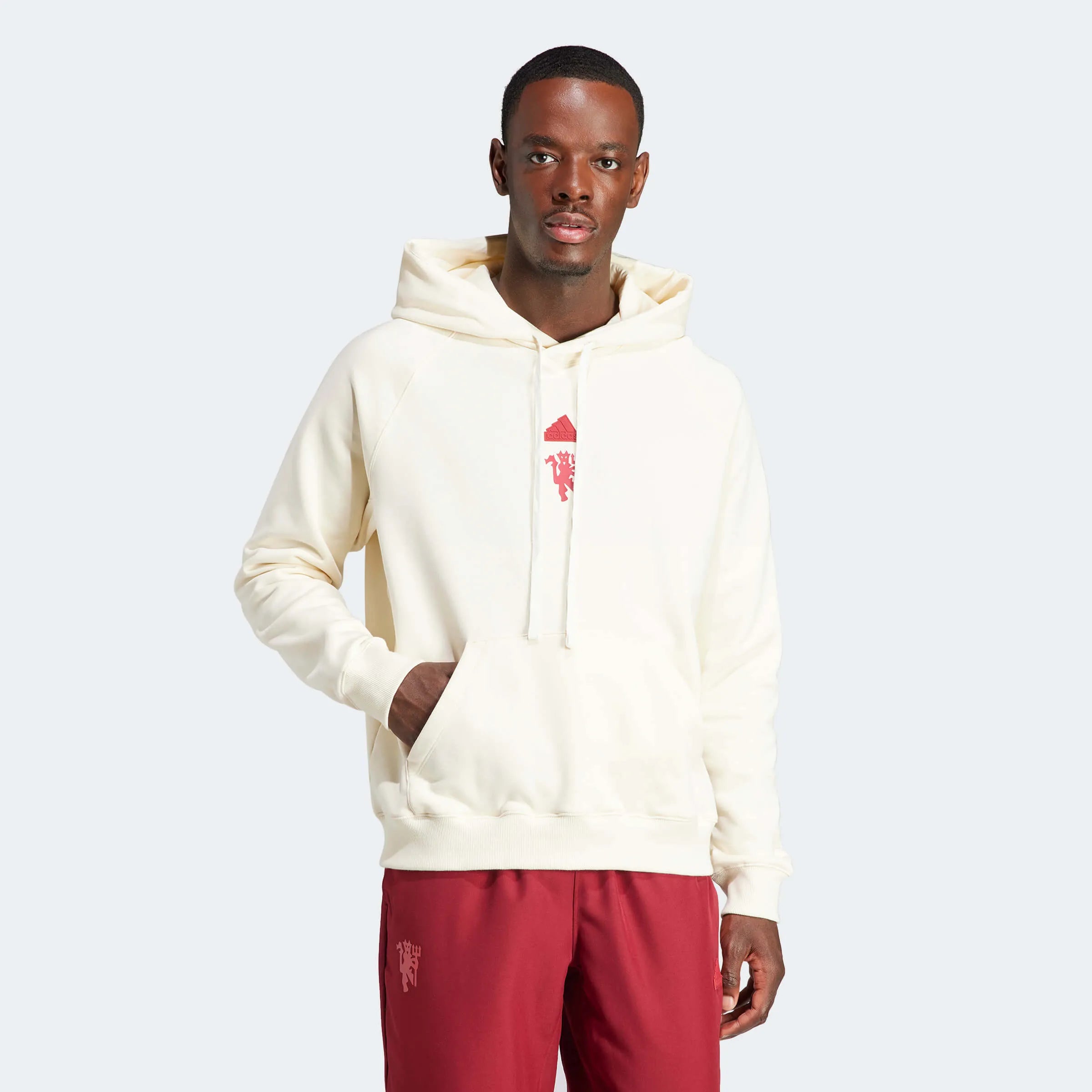 adidas 2023-24 Manchester United Men's Lifestyler Hoodie (Model - Front)