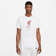 Nike 22-23 Liverpool NK Crest SS Tee - White (Model - Front)