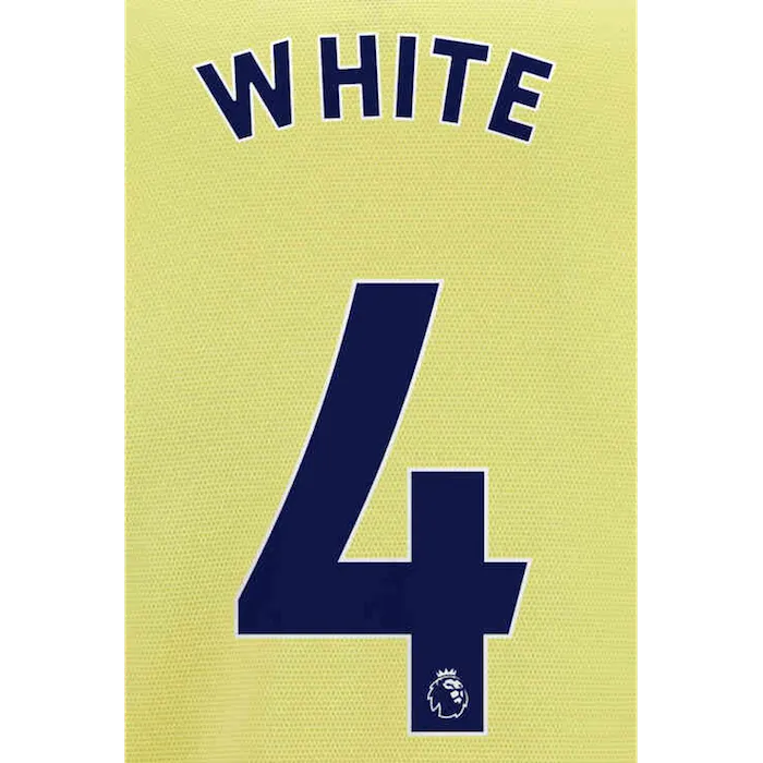Arsenal 2021/22 Away White #4 Jersey Name Set Navy (Main)