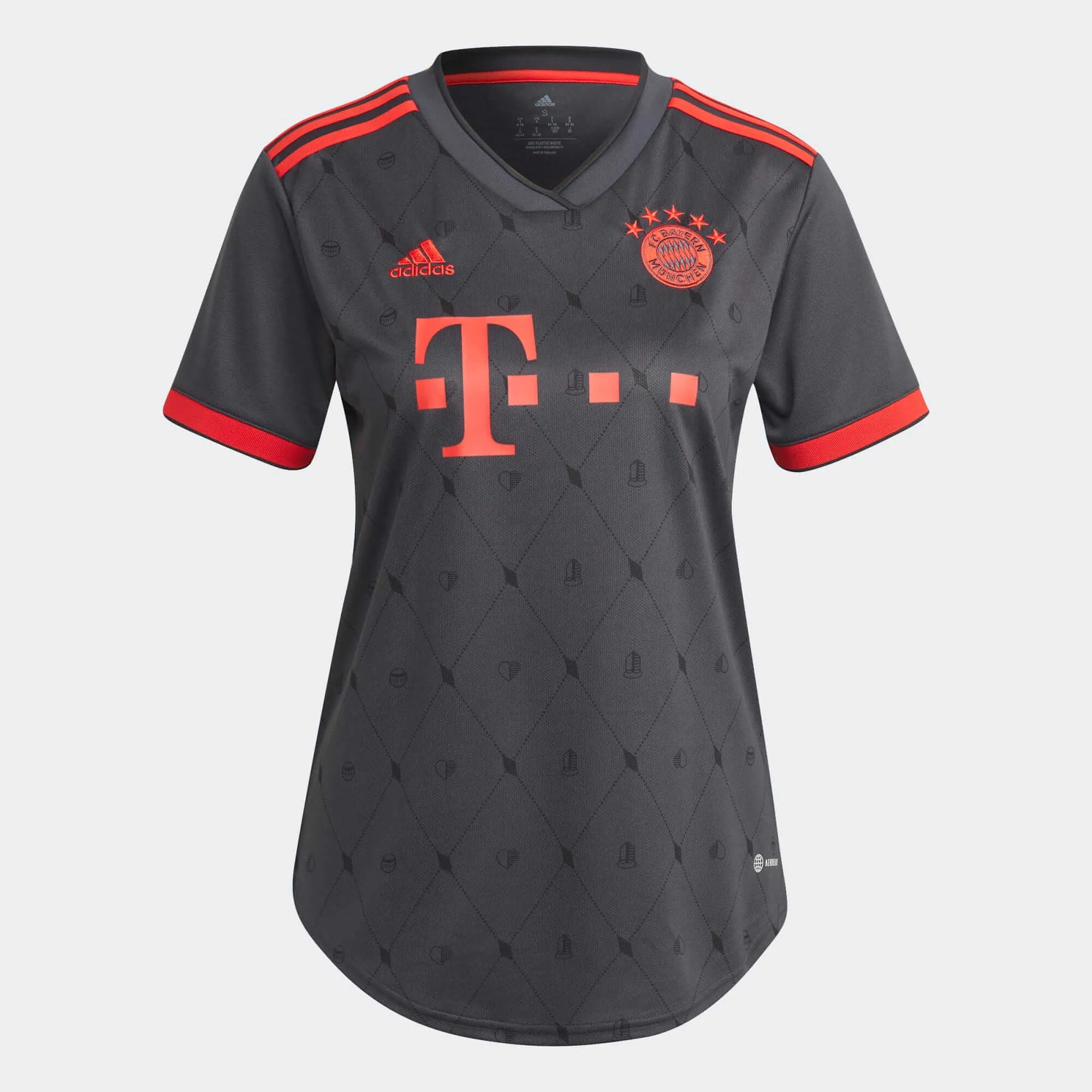 adidas 2022-23 Bayern Munich Women's Third Jersey - Night Grey (Front)
