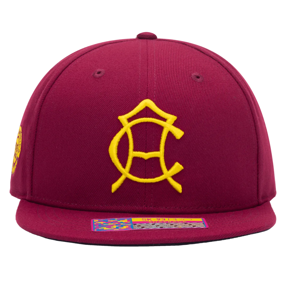 FI Collection Club America 105TH Anniversary Retro Snapback - Burgundy (Front)