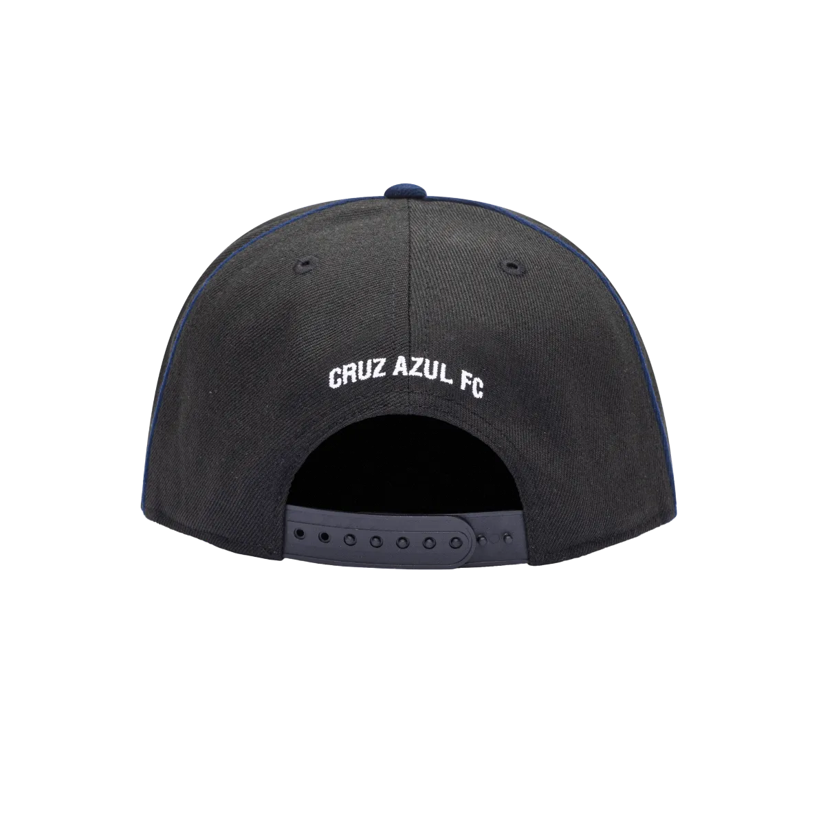 FI Collection Cruz Azul Cali Night Snapback Hat - Black-Blue (Back)