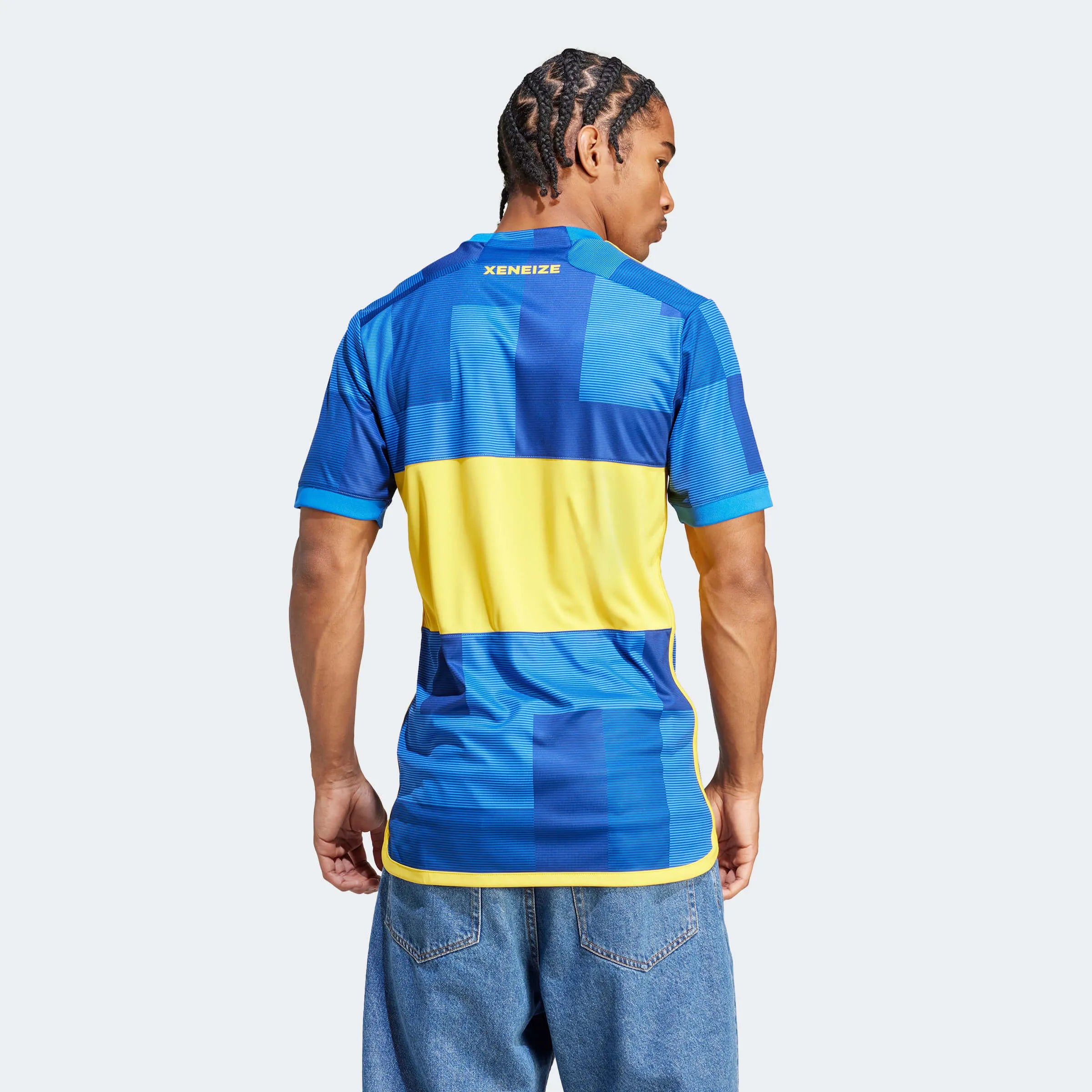 adidas 2023-24 Boca Juniors Men's Stadium Home Jersey (Model - Back)