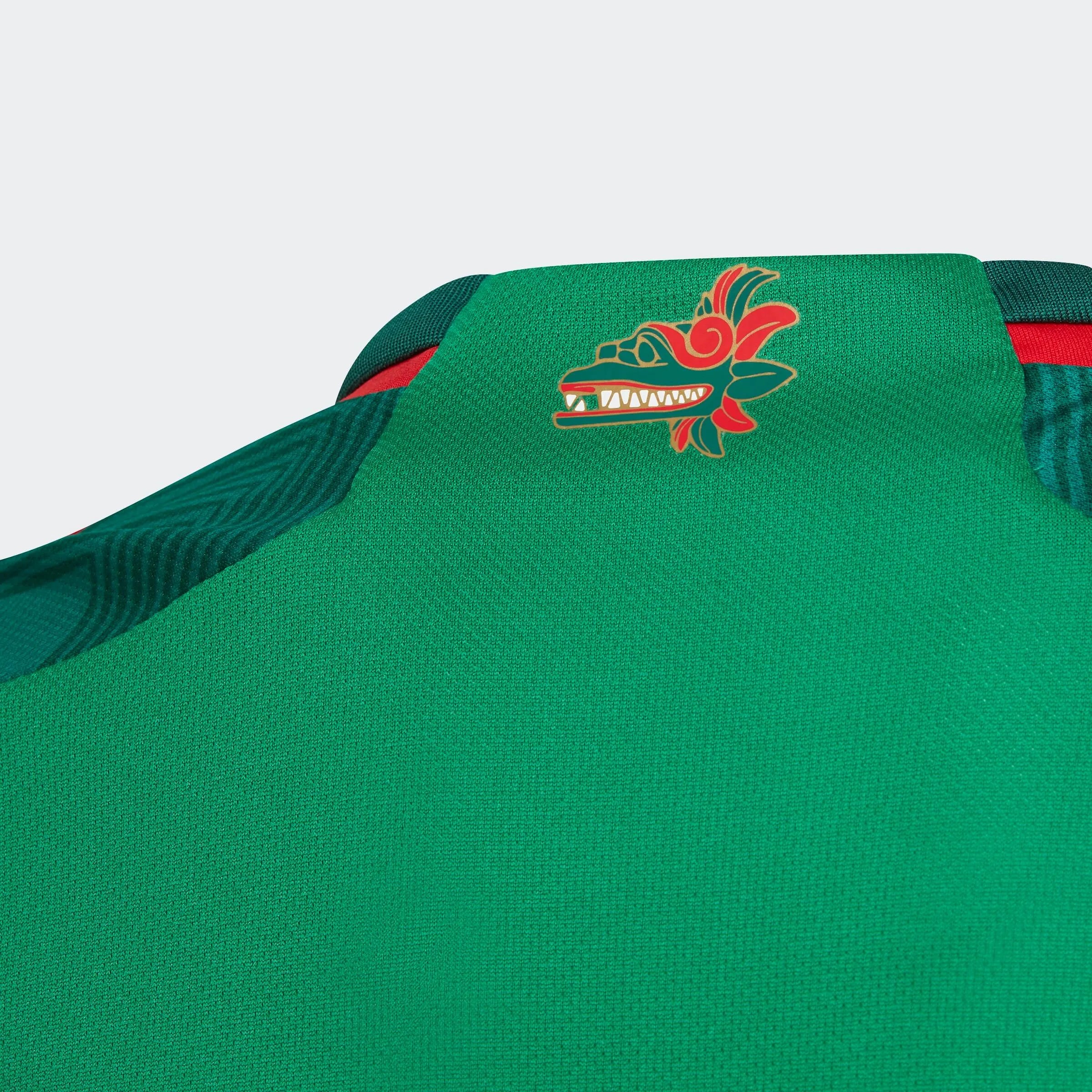 adidas 2022-23 Mexico Youth Home Jersey - Green-Red (Detail 2)