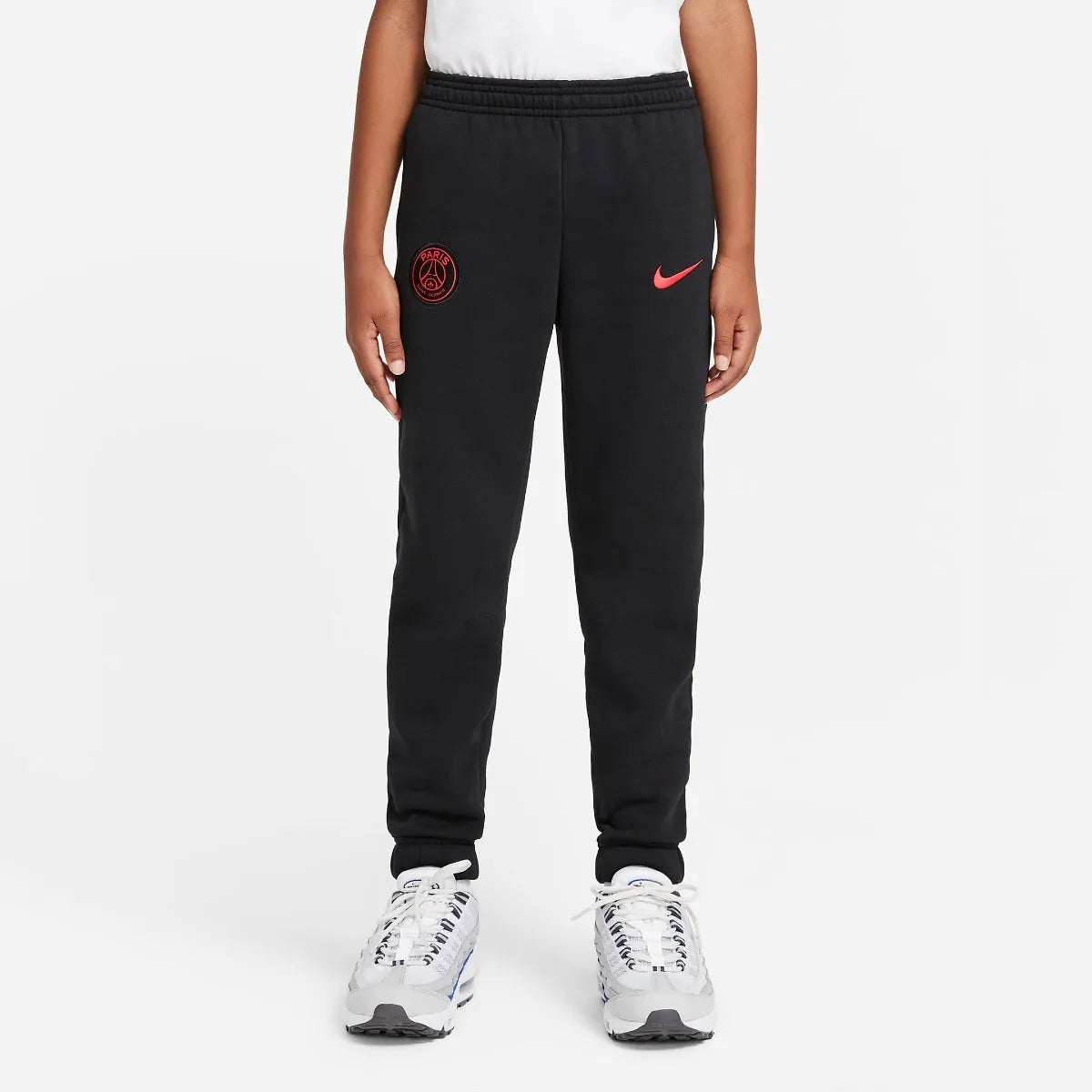 Nike 2022 PSG Youth GFA Fleece Pants - Black-Red (Model - Front)