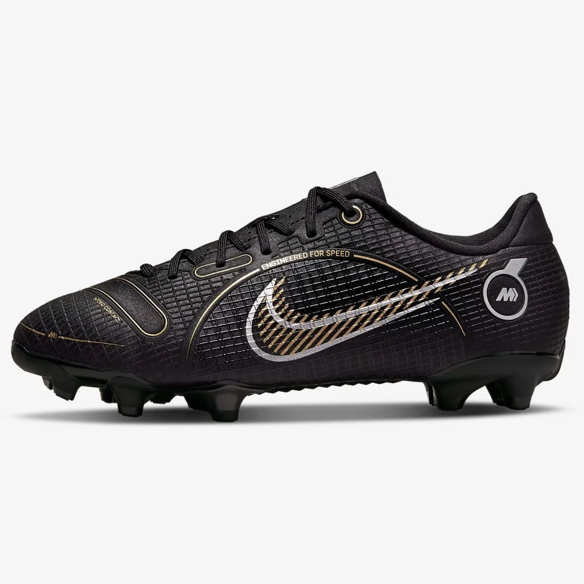 Nike Kids Vapor 14 Academy FG MG Black Silver Gold