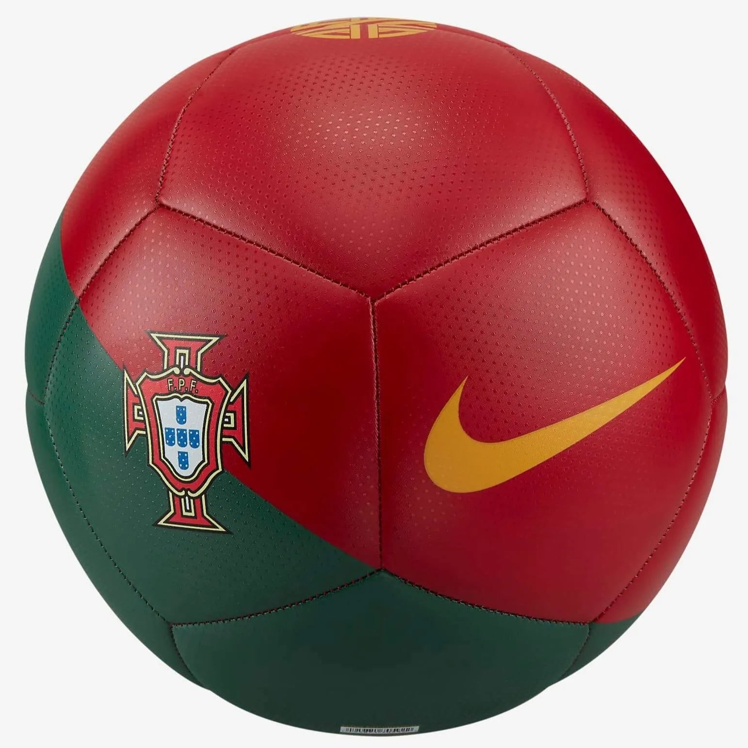 Nike FA22 Portugal Pitch Training Ball - Green-Red (Front)