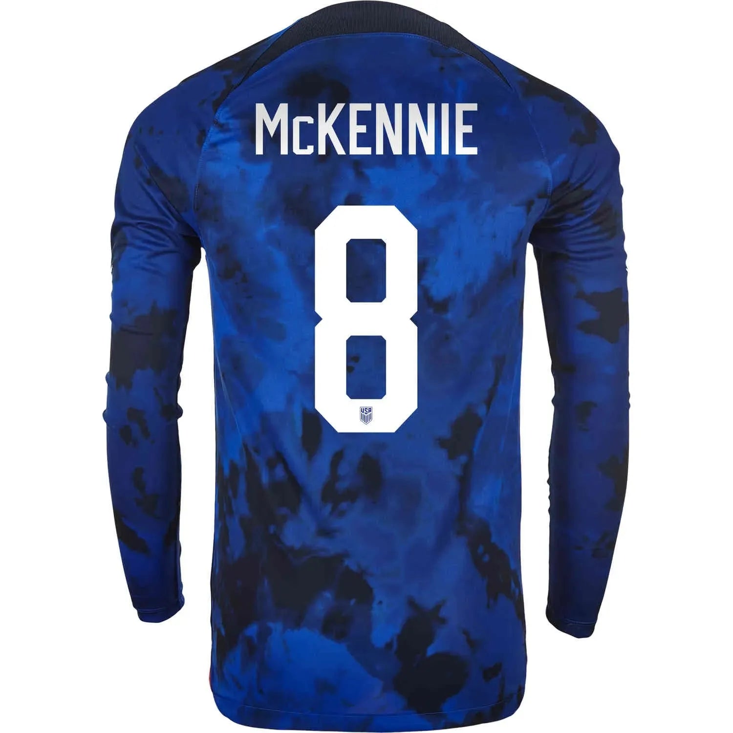 Nike 2022-23 USA Long Sleeve Away Jersey - Bright Blue-White