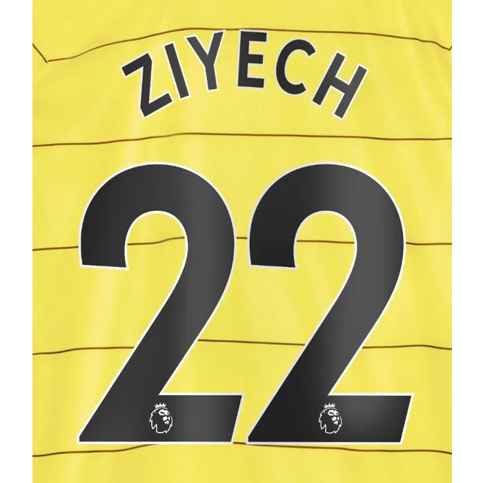 Chelsea 2021/22 Away Ziyech #22 Jersey Name Set Black (Main)