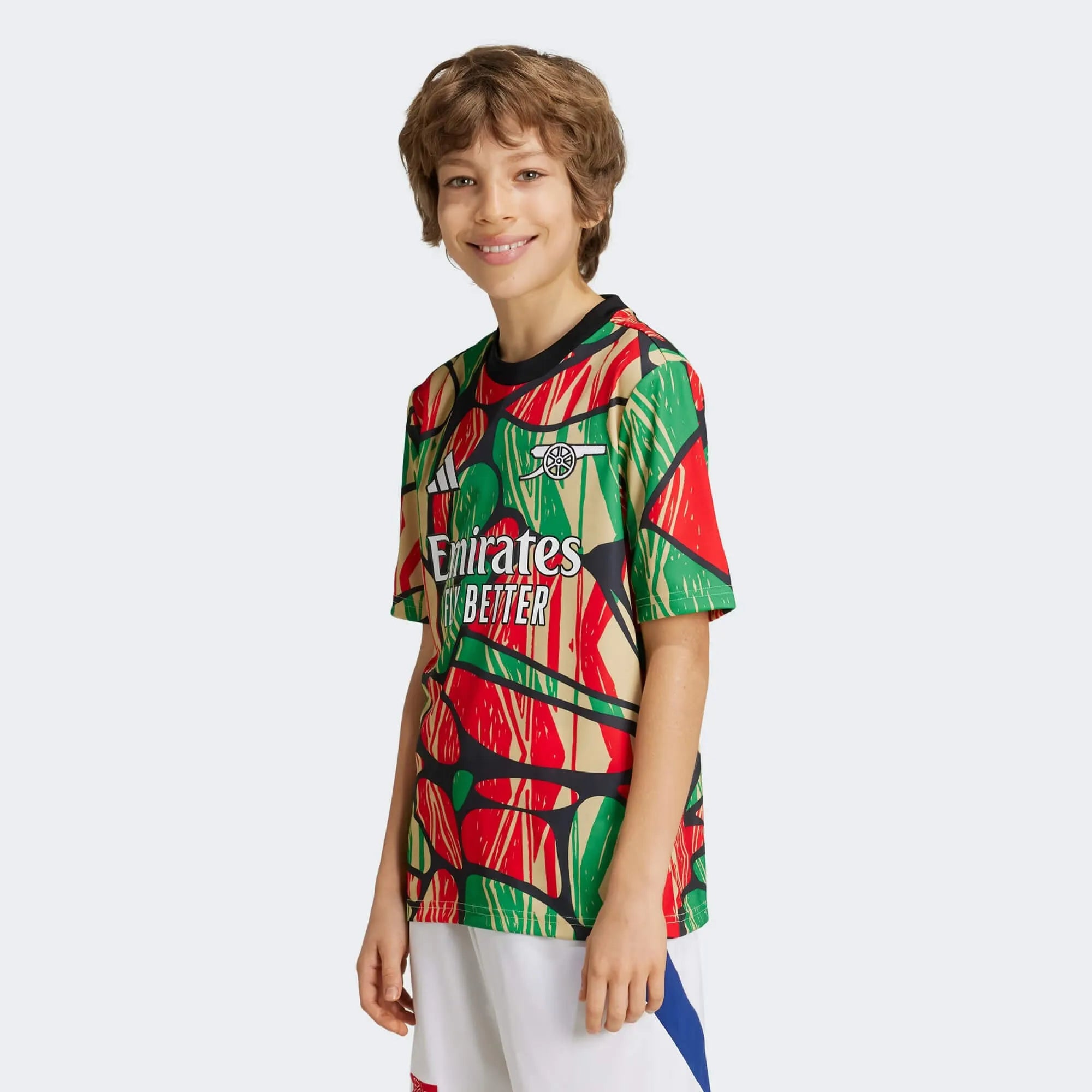 adidas 2024-25 Arsenal Youth Pre-Match Jersey (Model - Side)