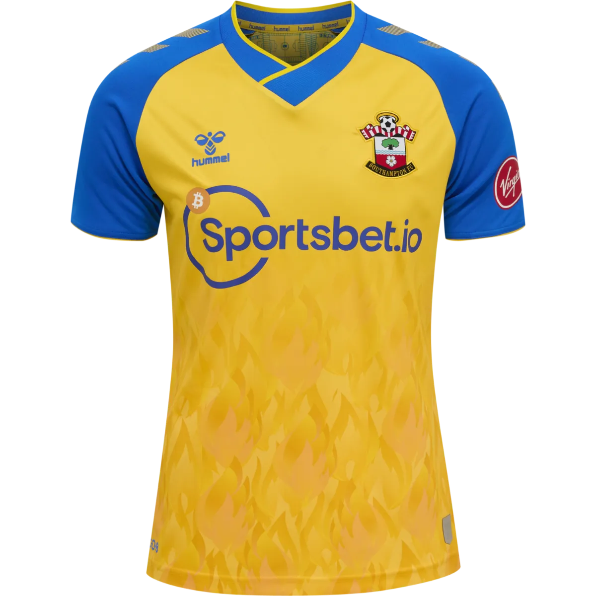 Hummel 2021-22 Southampton Away Jersey - Yellow-Royal (Front)