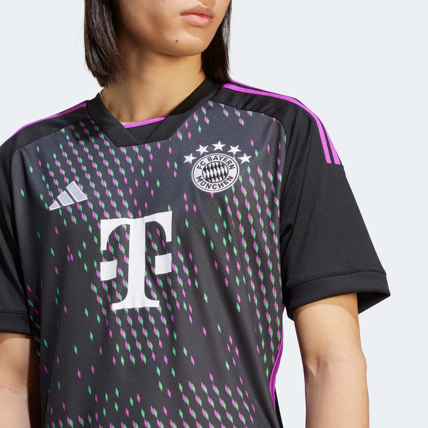 adidas 2023-24 Bayern Munich Men's Stadium Away Jersey (Detail 1)