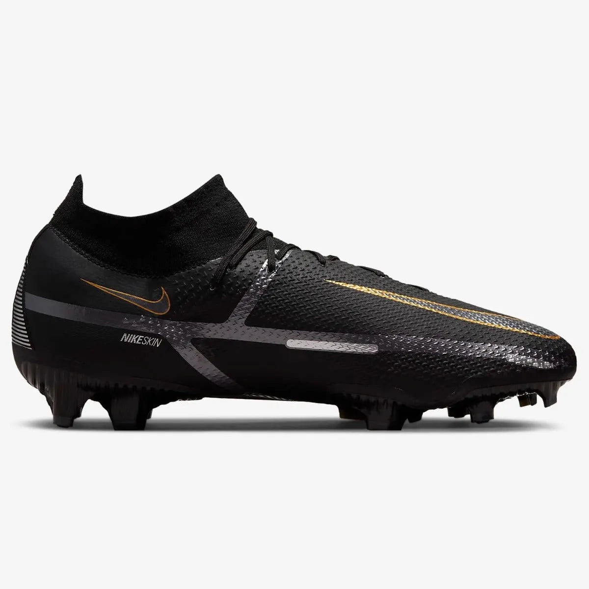 Nike Phantom GT2 Pro DF FG - Black-Dark Grey-Gold (Side 2)