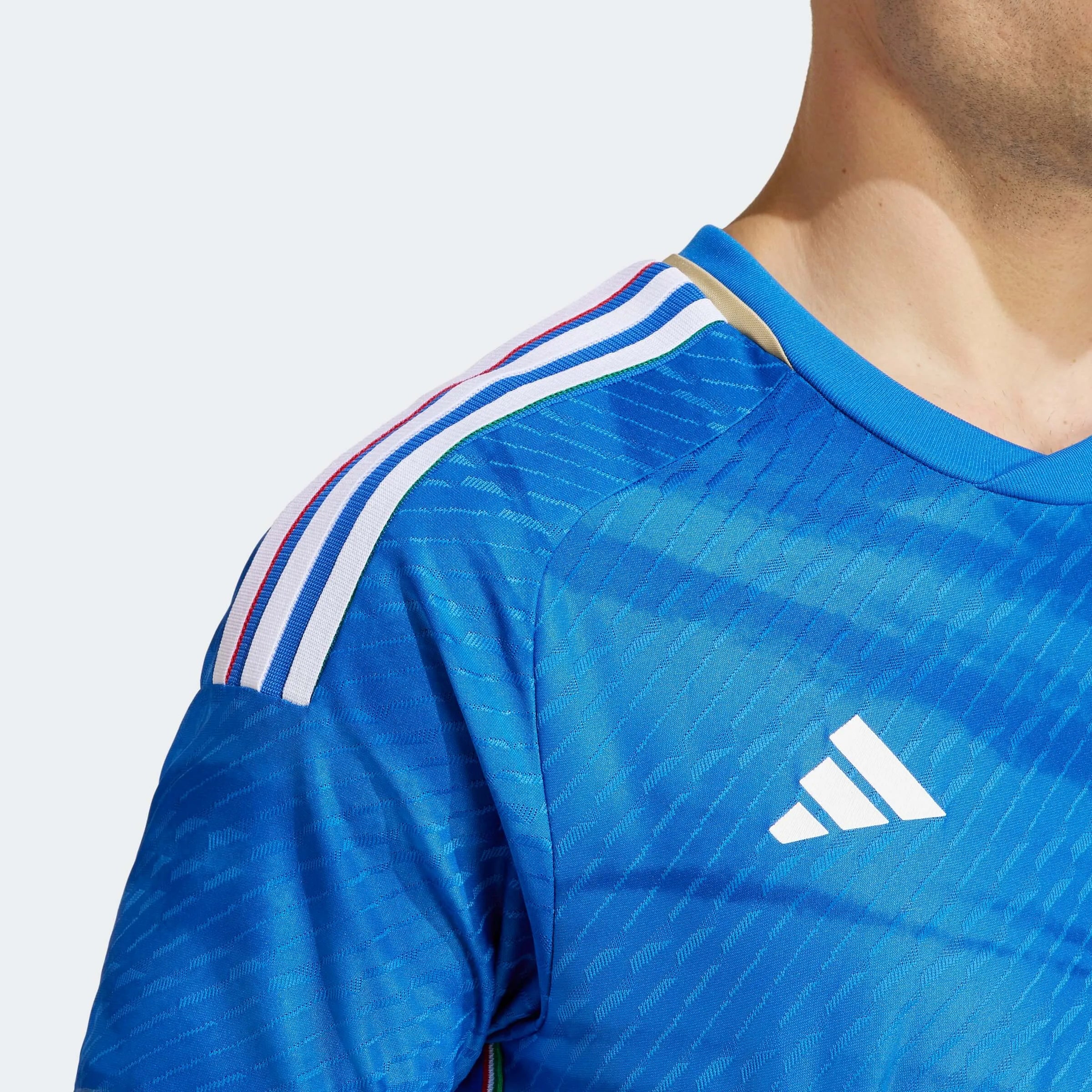 adidas 2023 Italy Authentic Home Jersey - Blue (Detail 2)