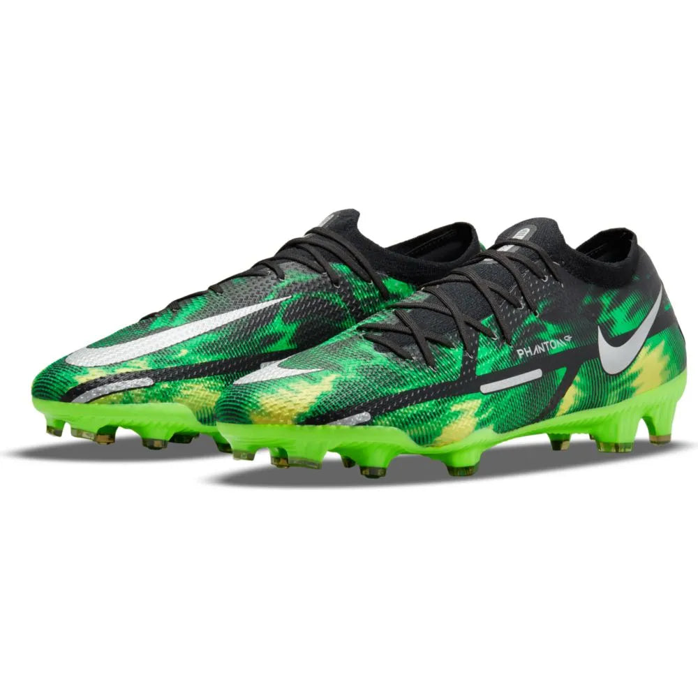 Nike Phantom GT2 SW PRO FG -Black-Green Strike (Pair - Diagonal)