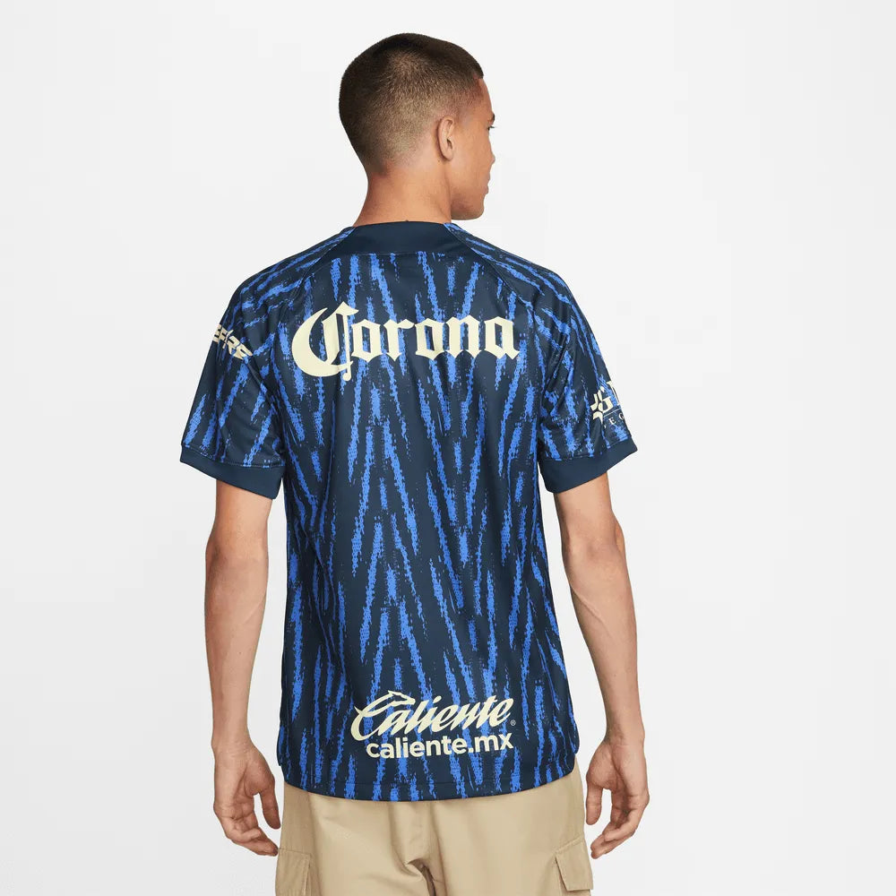 Nike 2022-23 Club America Away Jersey - Armory Navy-Lemon (Model - Back)
