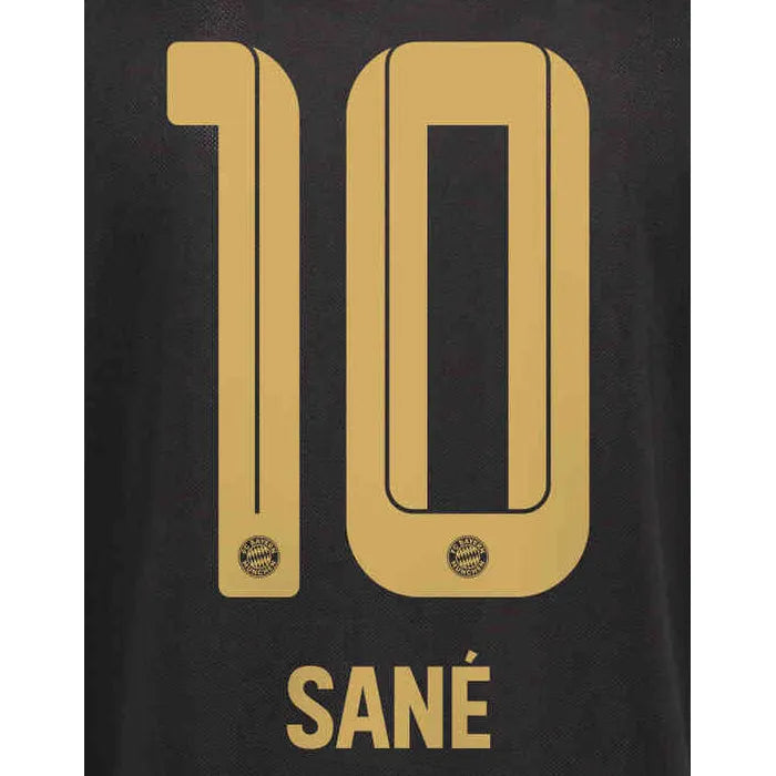 Bayern Munich 2021/22 Away Sane #10 Jersey Name Set (Main)