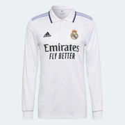 adidas 2022-23 Real Madrid Home Long-Sleeve Jersey - White (Front)