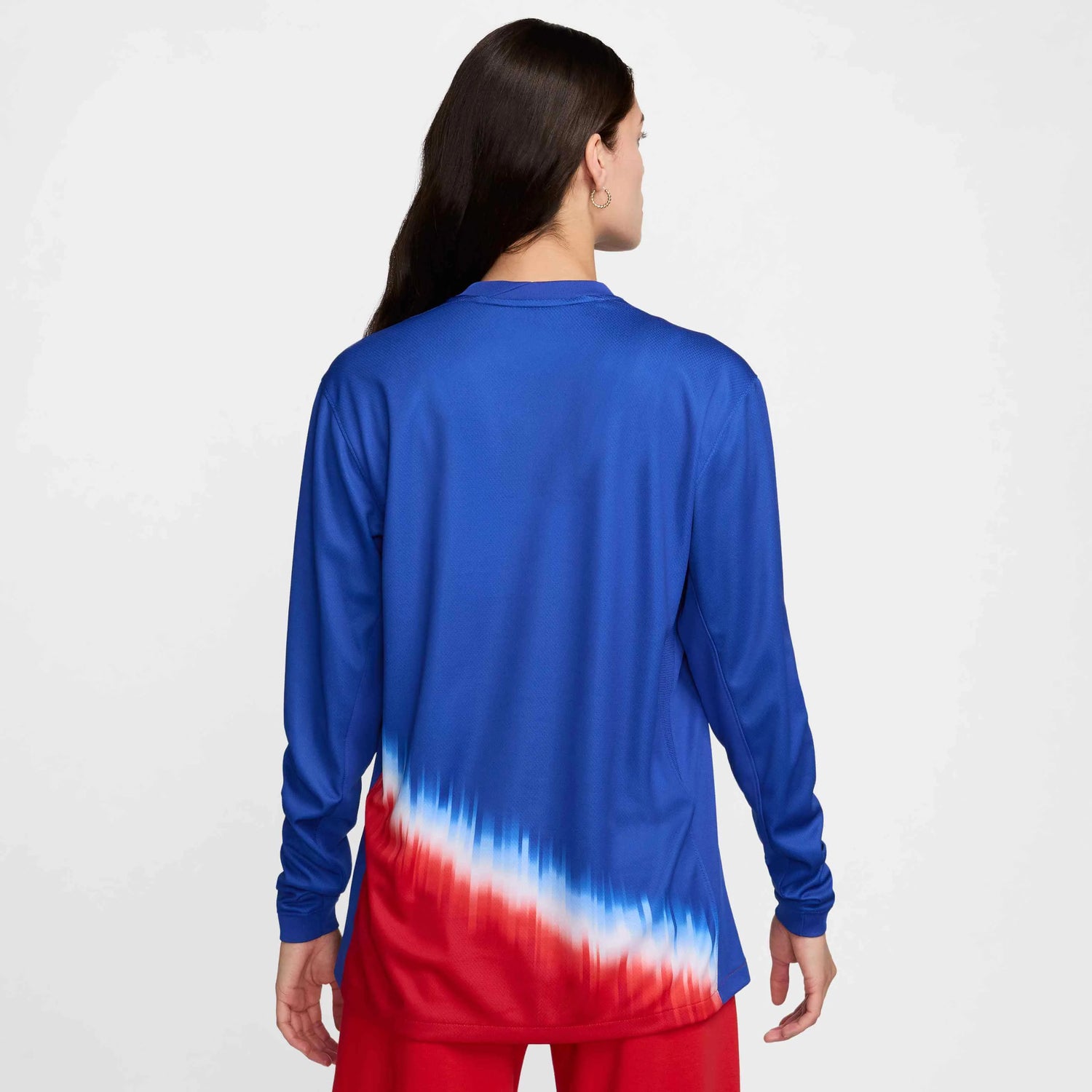 Nike 2024-25 USA Men's Stadium Away Long-Sleeve Jersey (Model - Back)