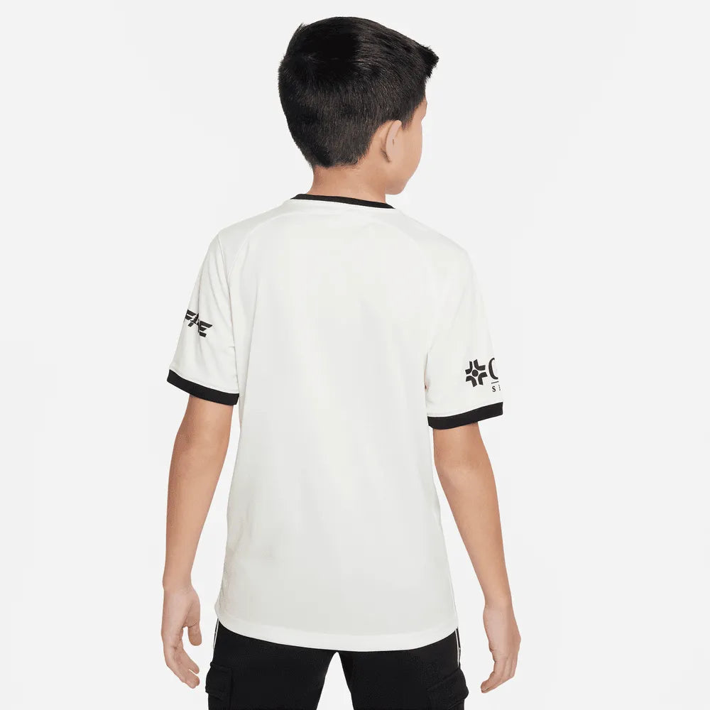 Nike 2022-23 Club America Youth Third Jersey - Sail-Black (Model - Back)