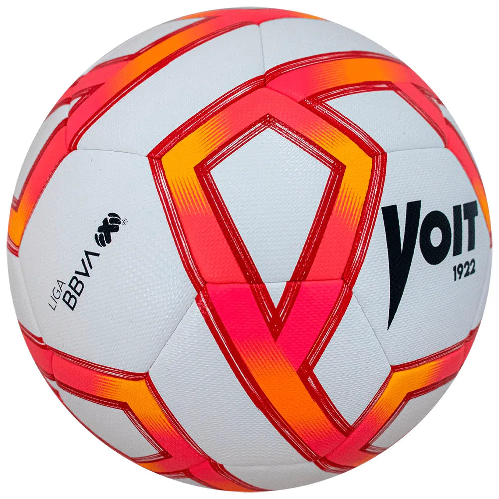 Voit Liga MX Apertura 2022 HYB Replica Ball - White-Tracer Red (Side 1)
