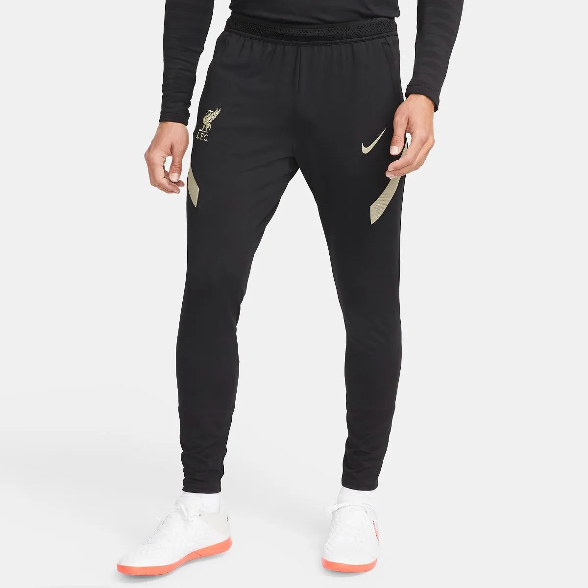 Nike 2022 Liverpool DF Strike Pants KP - Black-Mystic Stone (Model - Front)