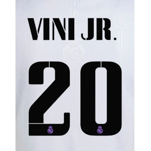 Real Madrid 2022/23 Vini JR #20 Jersey Name Set