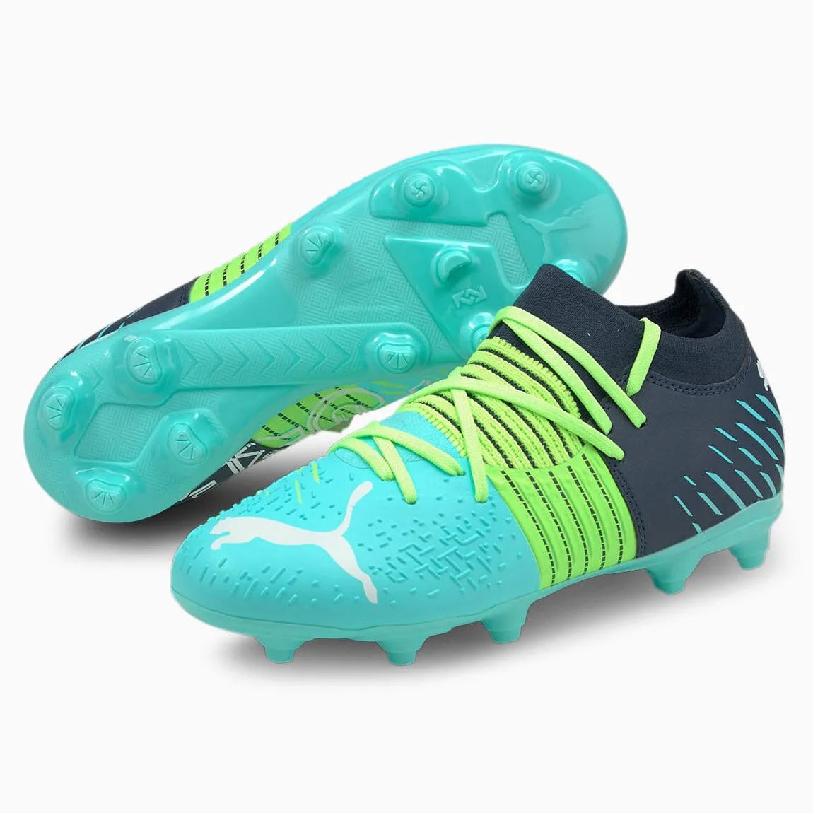 Puma JR Future Z 3.2 FG-AG - Green Glare-Aqua (Pair)