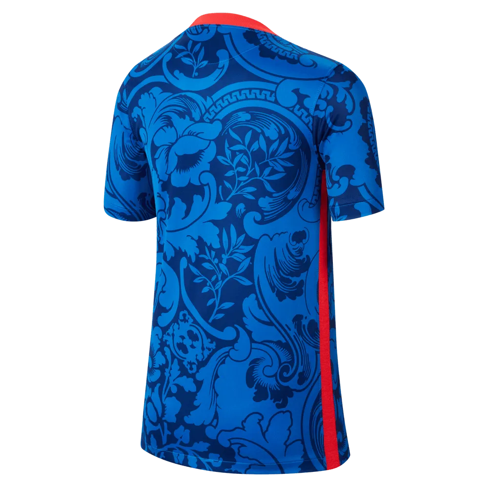 Nike France Home EC22 Youth Jersey Cobalt-Red-White (Back)