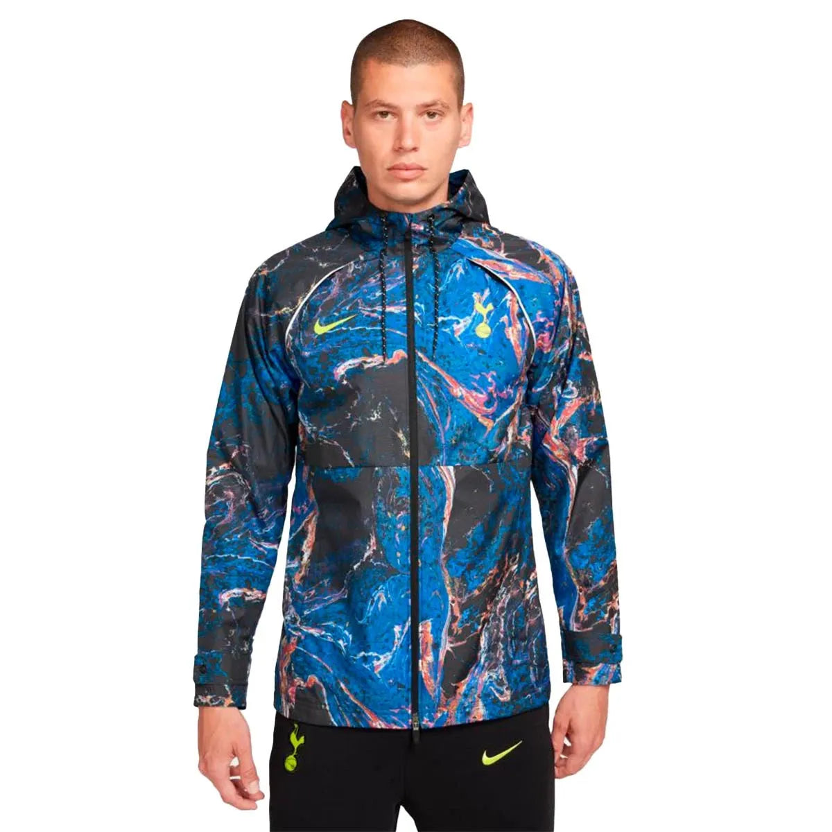Nike windbreaker blue black deals