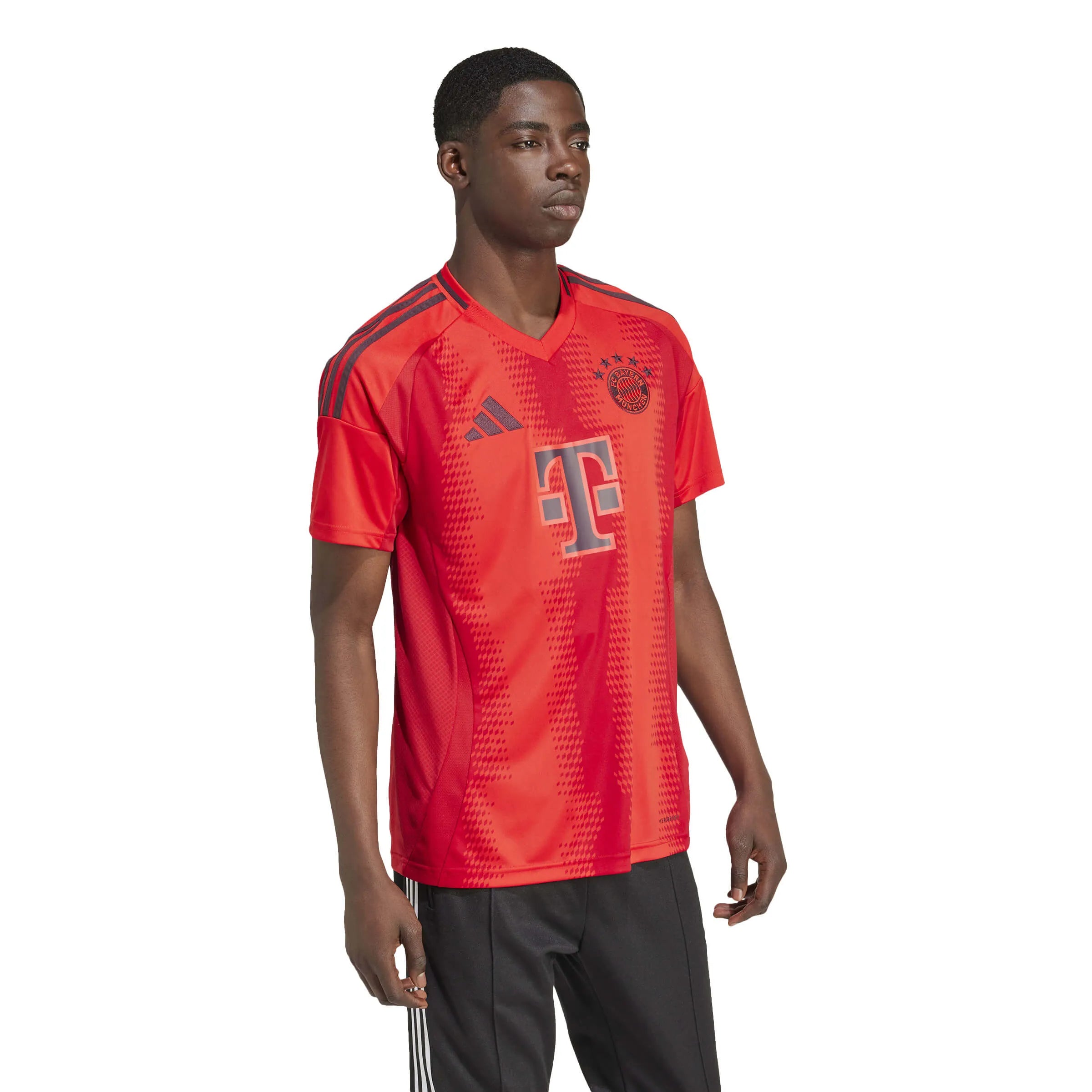 adidas 2024-25 Bayern Munich Men's Stadium Home Jersey (Model - Side)