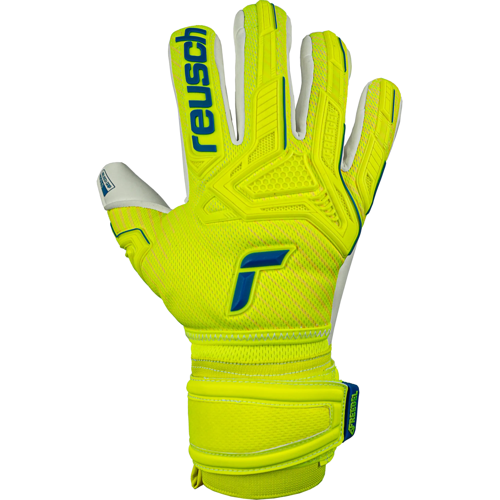 Reusch JR Attrakt Freegel Gold FS - Volt-Blue-White (Single - Outer)