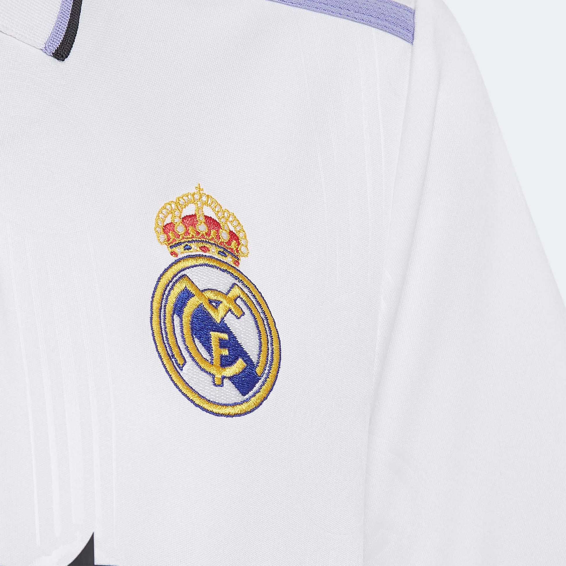 adidas 2022-23 Real Madrid Youth Home Jersey - White (Detail 2)