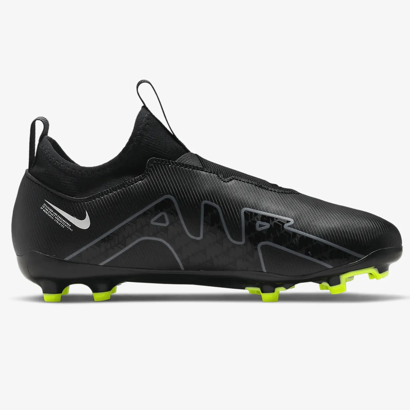 Nike JR Zoom Vapor 15 Academy FG-MG - Black-Smoke Grey (Side 2)