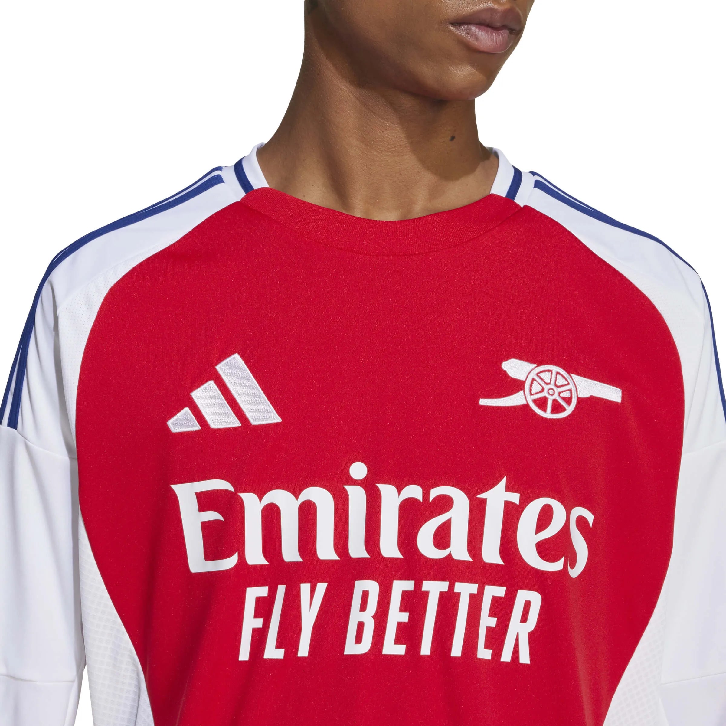 adidas 2024-25 Arsenal Men's Stadium Home Long-Sleeve Jersey (Detail 1)