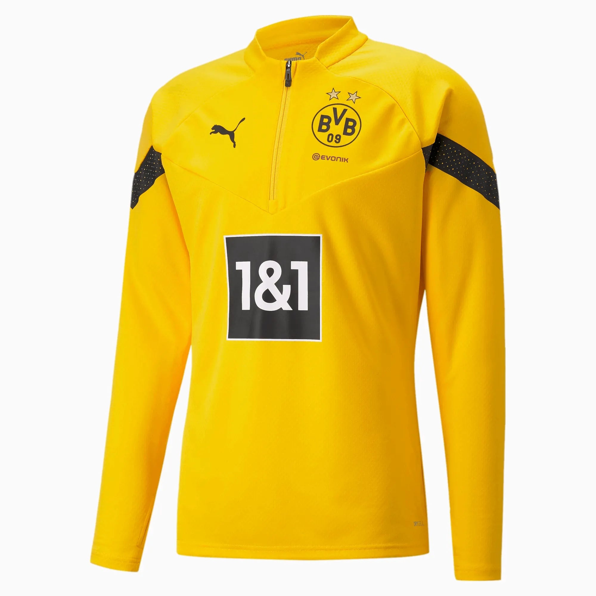Puma 2022-23 Borussia Dortmund Quarter Zip Top - Cyber Yellow (Front)
