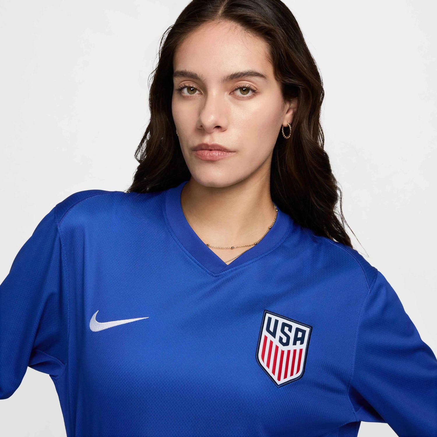 Nike 2024-25 USA Men's Stadium Away Long-Sleeve Jersey (Detail 1)