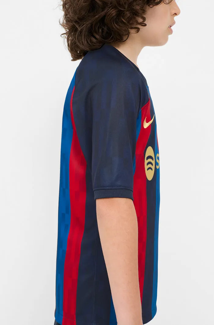 Nike 22-23 FC Barcelona Youth Home Jersey - Obsidian-Sesame (Side 2)